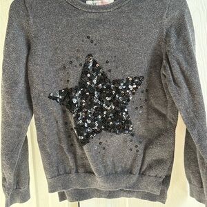 H&M Charcoal Sweater with Sequin Detail
